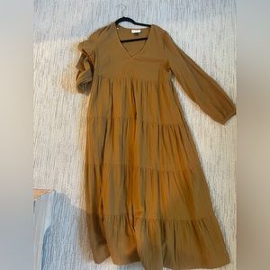 NWT burnt orange maxi long sleeve dress